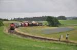 294 598 mit Gterzug am 08.06.2012 bei Burgstall (Strecke Amberg-Schnaittenbach)