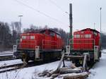 Seltener Anblick 294 750-5 und 294 729-9 standen am 11.02.13 in Marktredwitz.