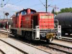 DB - Rangierlok 294 835-4 im Bahnhofsareal in Singen am 02.08.2015 