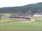 294 898 mit der bergabe von Hirschau nach Amberg am 05.02.2008 in der Nhe von Godlricht.