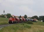 Die 294 762 mit der bergabe nach Amberg am 26.06.2009 bei Gebenbach.