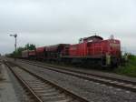 BR 294 889-1 mit dem Nahgterzug 54795 (Haldensleben - Magdeburg-Rothensee) in Gro Ammensleben, am 25.06.09.