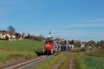294 676 am 29.10.2010 mit Gterzug bei Gebenbach (Strecke Amberg-Schnaittenbach)