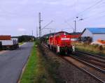Die 294 612 und 745 fuhren am 09.08.2010 Lz nach Nrnberg Rbf.