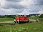 Die 294 750 am 24.06.2011 unterwegs bei Gebenbach.