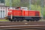 294 785-1 (V 90 remotorisiert) der DB Schenker Rail am 30.04.2012 abgestellt im Rangierbahnhof Kreuztal.