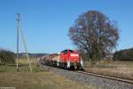 294 816 mit der Übergabe von Hirschau nach Amberg am 24.02.2014 bei Mimbach.