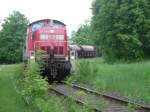 Am 24.05.2006 brachte 294 148 einige beladene Gterwagen nach Amberg. Hier kurz nach Hirschau.(Strecke Amberg-Schnaittenbach)