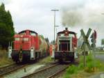 Am 20.08.2003 begegnen sich 294 260 und 365 628 in Hirschau.