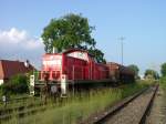 Am 04.06.2007 steht 294 716 mit einem Wagen abfahrbereit nach Hirschau in Schnaittenbach. (Strecke Amberg-Schnaittenbach)