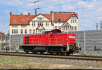 294 907-1 (294 407-2 | 290 407-6 | DB V 90) setzt zurück zur Zugbildungsanlage (ZBA) Halle (Saale).