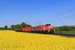 294 747-1 (DB Cargo) mit einem gemischten G�terzug in Meerbusch B�singhoven, 22. April 2026