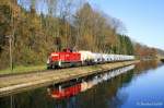 294 768 mit dem  Flaschenzug  (56539) kurz vor Trostberg am 6.November 2008