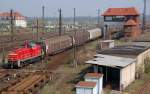 294 607 rangiert am 13.04.10 im Rbf Halle(S).