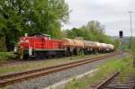 BR 294 718-2 durchfuhr am 20.05.2010 mit FZT 54358 von Paderborn Gbf nach Herste den Hp Bad Driburg.