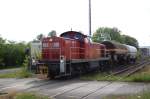 BR 294 718-2 durchfuhr am 25.05.2010 mit FZT 54359 Herste - Paderborn Gbf den ehem.