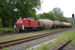 BR 294 718-2 durchfuhr am 25.05.2010 mit FZT 54358 Paderborn Gbf - Herste den Hp Bad Driburg.