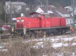 Am 23.3.06 ranigiert BR 294 368-6 im Bahnhofvorfled Immendingen un weit des HzL Betriebswerk.