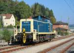 294 096-3 von RailSystems steht am 03.Oktober 2014 abgestellt in Kronach auf Gleis 6.
