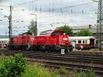 DB Schenker Rail 294 873-5 Rangiert mit 261 080-6 im Koblenz Lützel am 14.06.14