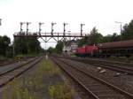 Br 295 069 rangiert unter der Signalbrcke des Bad Harzburger Bahnhof (2.7.07)