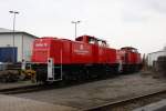 Eine der neuen Lokomotiven im Hafen Osnabrck  HABA 10 der Stadtwerke Osnabrck hier am 18.2.2013 im Depot im Hafen.