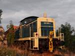 295 095-4 zusehen am 28.08.13 in Mehltheuer beim Sonnenuntergang.