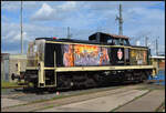 Eine von Railsystems RP's V90 (9880 3 291 034-7 D-RPRS) am 09.09.2026 im strahlenden Sonnenschein auf dem firmeneigenen BW-Gel�nde in Gotha. 