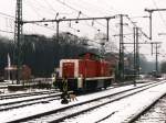 295 076-4 auf Bahnhof Bad Bentheim am 30-12-2000.