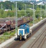 295 095 fährt am 08.08.2014 durch den Hofer Bahnhof.