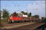 Die Hagen-Vorhaller 296 037 rollt am Nachmittag des 26.09.2008 mit einem bergabezug aus Schwerte zum Rangierbahnhof Hagen-Vorhalle.