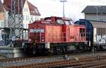 DB 298 316-1 am Ende eines H-Waggon-Zuges am 06.04.2021 im Bf Angermünde