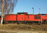 298 100 - ehemalige DR V 100/110 100 - am 05.02.2009 im Bw. Dresden-Friedriedchstadt. Knapp zwei Monate zuvor wurde die Lok z-gestellt und 2015 zerlegt.