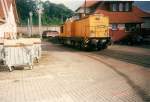 Lok 298 084 und eine weitere 298 waren zusammen die letzen Rangierloks im damaligen Fhrhafen Sassnitz.