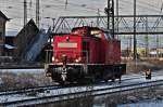 298 325 auf dem Weg zur Arbeit vom Hbf Stralsund zum Stralsunder Stadthafen am 08.01.2010