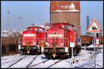 298 306-2 verlsst den Nordhafen. Stralsund am 26.01.10