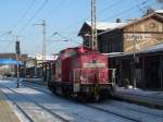 Jrg Trutwig fotografierte 298 306, am 26.Januar 2010, im Stralsunder Nordhafen,ich erwischte die Lok bei der Durchfahrt nach Mukran in Bergen/Rgen.