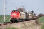 298 309 als Schublok am 07.04.2010 bei Mrow-Oberdorf auf dem Weg nach Schwedt