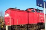 Diesellok 298 316 im Bahnhof Greiz-Dlau am 9.12.2002 