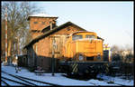 V 7 ex DR V 60 stand am 9.1.2003 vor dem alten Lokschuppen in Rinteln.