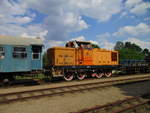 Im nahe gelegenden PCK Schwedt war die V60-31 als Werklok im Einsatz.Im Eisenbahnmuseum Gramzow verbringt die Lok ihren Ruhestand.Aufgenommen am 27.Juni 2020.