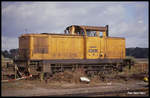 Am 19.10.1991 wartete 106848 im Bahnhof Güsen auf ihren nächsten Einsatz.