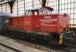 Lok Nr. 1 der PBSV Verkehrs-GmbH Magdeburg, hier vor den hist. Doppelstockwagen in Lbeck, 2004