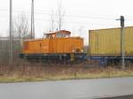 346 756 der MTEG drckt einen Containerzug in den Anschlubahnhof von Quelle, Leipzig, 28.02.09