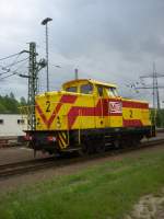 MEG LOK 2 (ex BR 346 Schsisches Olefinwerk) in Bhlen/Lippendorf bei Leipzig 27.05.2010 (bild ist genau von der strae aus gemacht worden)