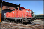 WFL Lok 9 ex 346852-7 vor einem der Rundlokschuppen im Museums BW Chemnitz Hilbersdorf am 25.04.2019.