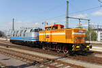 345 119 mit der angeschriebenen Nummer eines privaten EVU V 60 1264 am 11.04.2014.