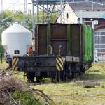 Nur noch der Rahmen ist brig von dieser V60 im ehemaligen BW Nordhausen 21.09.2013.