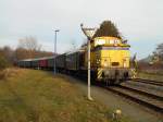 BR 346 LUW am Ende des Adventszuges der BEF Basdorf gezogen von der rumänischen Dampflok 131.060 am Ra 11 im Bf Basdorf 05.12.2015