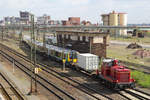 Zum Aufnahmezeitpunkt war 260 109 von der RE Rheinische Eisenbahn GmbH an Siemens vermietete.